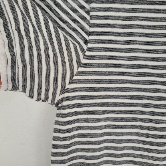 Theory Rylee Pima Cotton Short Sleeve T-Shirt Striped Black White Size XS - Picture 10 of 13